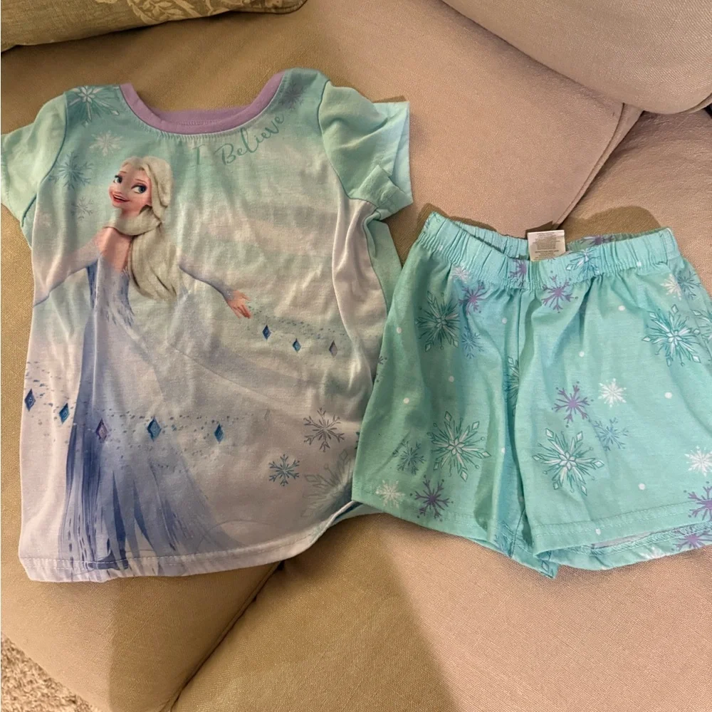 Disney Frozen Pajama Set - Light Blue and Purple